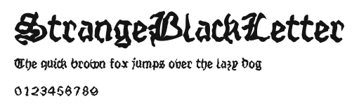 StrangeBlackLetter Preview