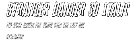 Stranger Danger 3D Italic Preview