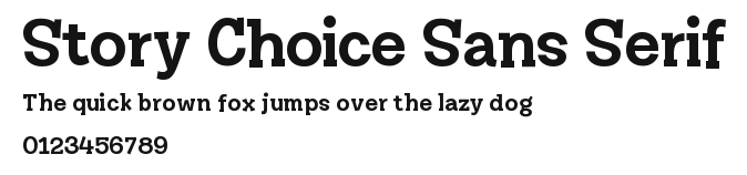 Story Choice Sans Serif Preview