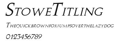 Stowe Titling Preview