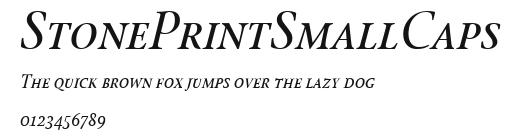 StonePrintSmallCaps Preview