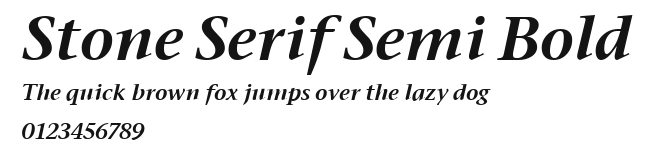 Stone Serif Semi Bold Preview