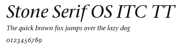 Stone Serif OS ITC TT Preview