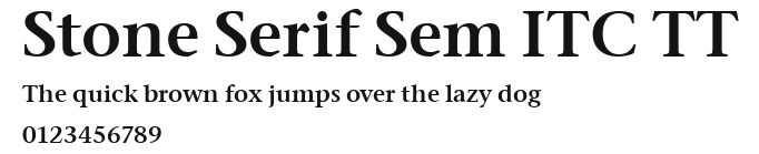Stone Serif Sem ITC TT Preview