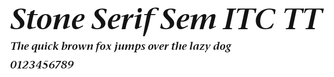 Stone Serif Sem ITC TT Preview
