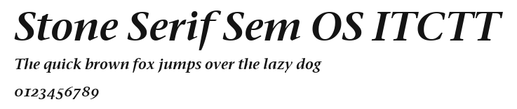 Stone Serif Sem OS ITCTT Preview