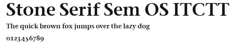 Stone Serif Sem OS ITCTT Preview