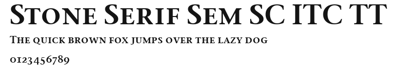 Stone Serif Sem SC ITC TT Preview