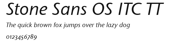 Stone Sans OS ITC TT Preview