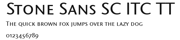 Stone Sans SC ITC TT Preview
