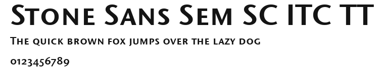 Stone Sans Sem SC ITC TT Preview