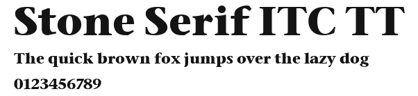 Stone Serif ITC TT Preview