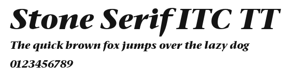 Stone Serif ITC TT Preview