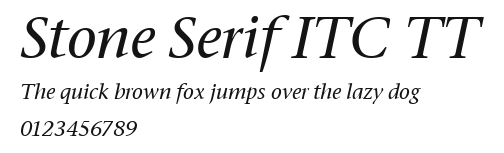 Stone Serif ITC TT Preview