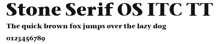 Stone Serif OS ITC TT Preview