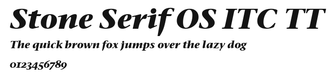 Stone Serif OS ITC TT Preview