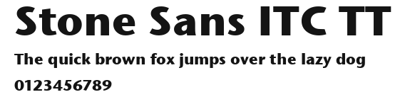 Stone Sans ITC TT Preview