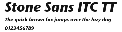 Stone Sans ITC TT Preview