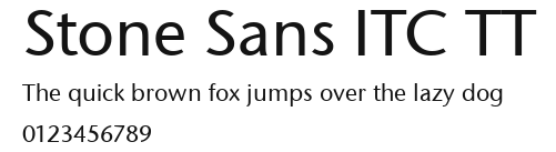 Stone Sans ITC TT Preview