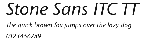 Stone Sans ITC TT Preview