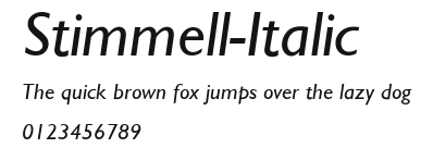 Stimmell-Italic Preview