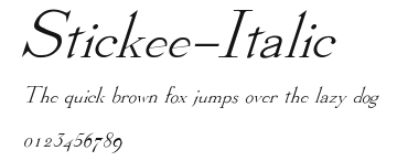 Stickee-Italic Preview