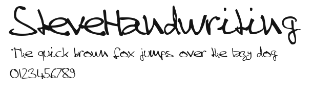 SteveHandwriting Preview