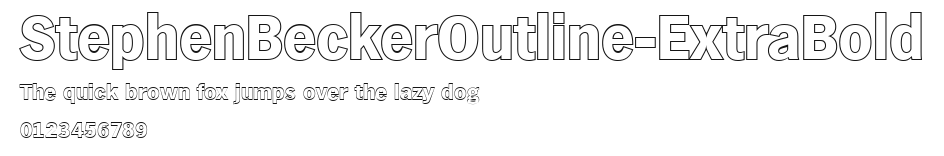 StephenBeckerOutline-ExtraBold Preview