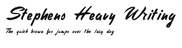 Stephens Heavy Writing Preview
