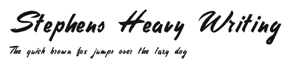 Stephens Heavy Writing Preview