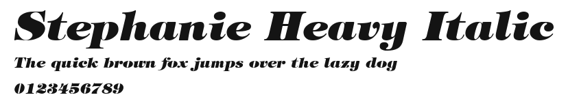 Stephanie Heavy Italic Preview