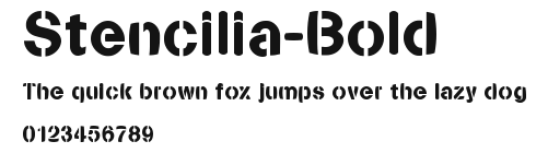Stencilia-Bold Preview