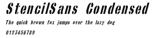 StencilSans Condensed Preview
