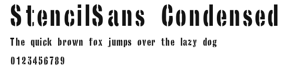 StencilSans Condensed Preview