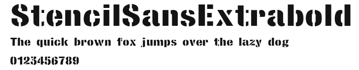 StencilSansExtrabold Preview