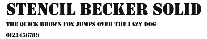 Stencil Becker Solid Preview
