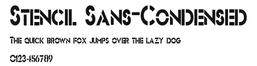 Stencil Sans-Condensed Preview