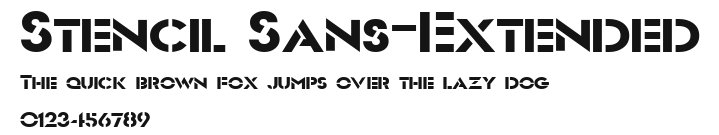 Stencil Sans-Extended Preview