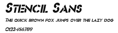Stencil Sans Preview