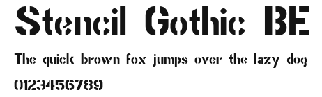 Stencil Gothic BE Preview