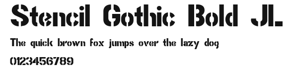 Stencil Gothic Bold JL Preview