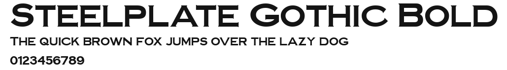 Steelplate Gothic Bold Preview