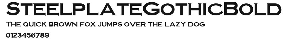 SteelplateGothicBold Preview