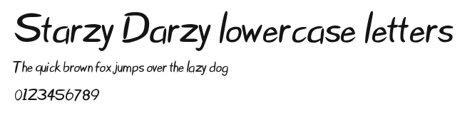 Starzy Darzy lowercase letters Preview