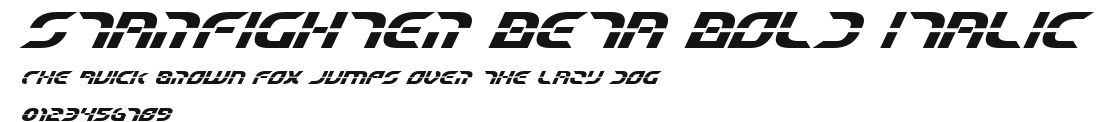 Starfighter Beta Bold Italic Preview