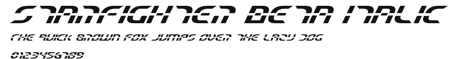 Starfighter Beta Italic Preview