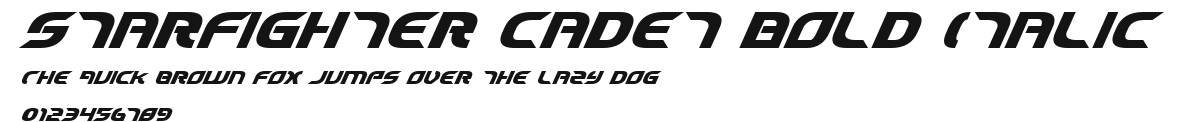Starfighter Cadet Bold Italic Preview