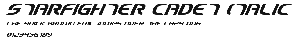 Starfighter Cadet Italic Preview
