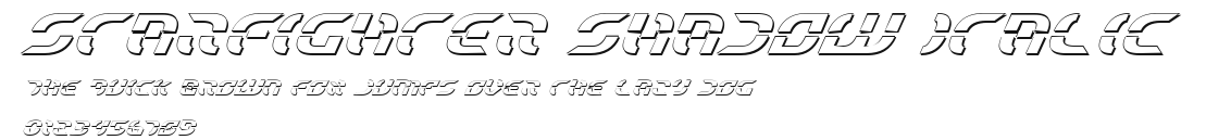 Starfighter Shadow Italic Preview