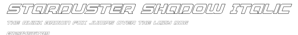 Starduster Shadow Italic Preview